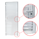 Ver imagem 2 de Porta Veneziana Alumínio 60 D.L25 Branco Brimak