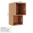Ver imagem 4 de Armário Aéreo Planejado 1 Porta com Nicho 40cm Aroeira CabeCasa MadeiraOriginals Cinza/Sereno/Cedro