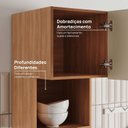 Ver imagem 6 de Armário Aéreo Planejado 1 Porta com Nicho 40cm Aroeira CabeCasa MadeiraOriginals Cinza/Sereno/Cedro