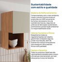 Ver mais imagens de Armário Aéreo Planejado 1 Porta com Nicho 40cm Aroeira CabeCasa MadeiraOriginals Cinza/Sereno/Cedro
