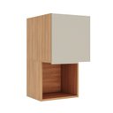 Ver imagem 3 de Armário Aéreo Planejado 1 Porta com Nicho 40cm Aroeira CabeCasa MadeiraOriginals Cinza/Sereno/Cedro