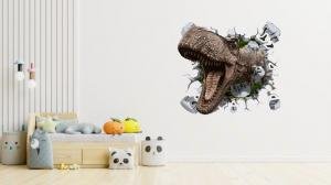 Adesivo de Parede 3D Dinossauro *ATENÇÃO AS MEDIDAS*:70 x 63 cm