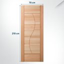 Ver imagem 2 de Folha de Porta Maciça em Eucalipto Acabamento Natural 210x70cm PM89 Evidence Cruzeiro Portas