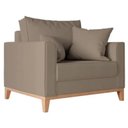 Ver imagem 7 de Kit 02 Poltrona Decorativa Beny Pés Base em Madeira Suede Cor:capuccino