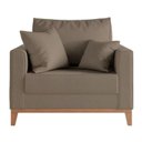 Ver imagem 1 de Kit 02 Poltrona Decorativa Beny Pés Base em Madeira Suede Cor:capuccino