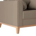 Ver imagem 2 de Kit 02 Poltrona Decorativa Beny Pés Base em Madeira Suede Cor:capuccino