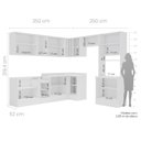 Ver imagem 4 de Cozinha Completa Modulada 9 Peças com Rodapé Pérola Yescasa Branco