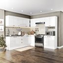 Ver imagem 1 de Cozinha Completa Modulada 9 Peças com Rodapé Pérola Yescasa Branco