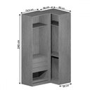 Ver imagem 4 de Guarda-roupa Modulado Infinity 3 Portas 3 Gavetas Savana/branco - Genialflex