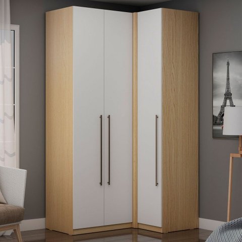 Guarda-roupa Modulado Infinity 3 Portas 3 Gavetas Savana/branco - Genialflex