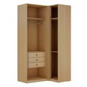 Ver imagem 3 de Guarda-roupa Modulado Infinity 3 Portas 3 Gavetas Savana/branco - Genialflex