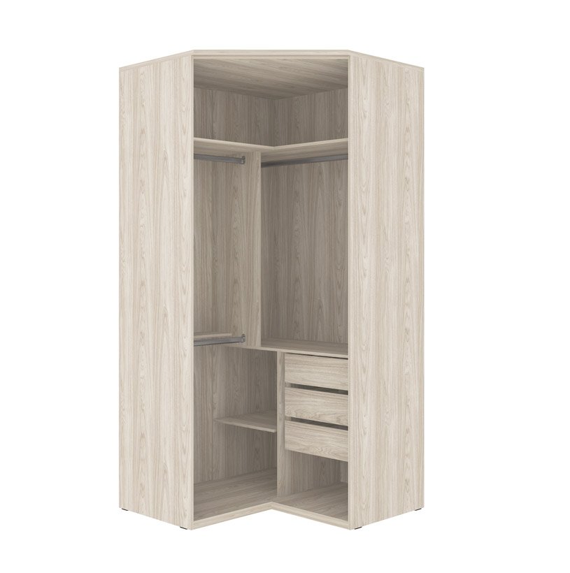 Guarda Roupa Casal Modulado 100% Mdf Canto Closet 2 Portas 3 Gavetas Vanilla - Evolution - Robel Móv - 2