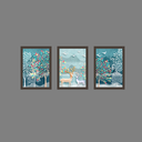 Ver imagem 1 de Tríptico - Quadros Decorativos Floral Natureza Grande:Madeira