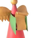 Ver imagem 5 de Anjo Pequeno Colorido Com Pergaminho Em Ferro Artesanal Libertas Rosas Artesanato Anjo Colorido