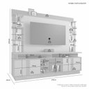 Ver imagem 4 de Home Esplendor com Portas de Correr e Espelhos Ideal para Tv 65'':cinamomo/off