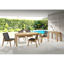 Ver imagem 2 de Mesa de Jantar 180x93cm Traço Linha Traço Bege/Stain Jatobá