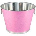 Ver imagem 1 de Balde Gelo e Cerveja Alumínio Profissional Rosa 9 Litros