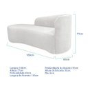 Ver imagem 2 de Kit Divã Recamier Orgânico França 160cm Lado Esquerdo e 2 Poltronas Amore Bouclé