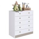 Ver imagem 2 de Cômoda 5 Gavetas Infantil/Juvenil Amore Meu Fofinho Branco