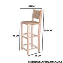 Ver imagem 6 de Kit 4 Banquetas com Assento e Encosto de Palha