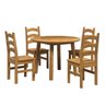 Conjunto com Mesa de Jantar 103cm Redonda e 4 Cadeiras 100% Madeira Maciça Parit Espresso Móveis - 2