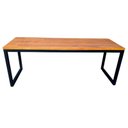 Ver imagem 3 de Banco de Madeira Linha Industrial - Madeira Maciça Tonalidade Castanheira e Ferro em Preto Eletrostá