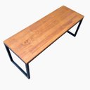 Ver imagem 5 de Banco de Madeira Linha Industrial - Madeira Maciça Tonalidade Castanheira e Ferro em Preto Eletrostá
