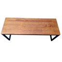 Ver imagem 4 de Banco de Madeira Linha Industrial - Madeira Maciça Tonalidade Castanheira e Ferro em Preto Eletrostá