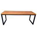 Ver imagem 3 de Banco de Madeira Linha Industrial - Madeira Maciça Tonalidade Castanheira e Ferro em Preto Eletrostá