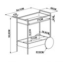 Ver imagem 6 de Aparador Bar Com Rodas Vermont Preto Fosco