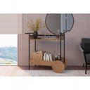 Ver imagem 2 de Aparador Bar Com Rodas Vermont Preto Fosco