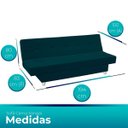 Ver imagem 5 de Sofá Cama Xangai 3 Lugares Veludo Reclinável 3 Estágios - Meu Estofado:azul Lux