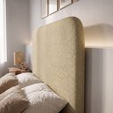 Ver mais imagens de Cama Box Base Queen com Cabeceira Zaya 158x198 Flutuante Estilo Japonesa Linho Bege - Desk Design
