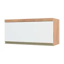 Ver imagem 2 de Armário Aéreo de Cozinha 80cm com 1 Porta Basculante 100% MDF Madri Branco/Castanho