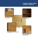 Ver mais imagens de Guarda Roupa Corta Pau 6 Portas Cinamomo com Cômoda Quero Quero 1 Porta 4 Gavetas Cinamomo –
