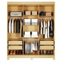 Ver imagem 3 de Guarda Roupa Corta Pau 6 Portas Cinamomo com Cômoda Quero Quero 1 Porta 4 Gavetas Cinamomo –
