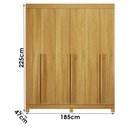 Ver imagem 5 de Guarda Roupa Corta Pau 6 Portas Cinamomo com Cômoda Quero Quero 1 Porta 4 Gavetas Cinamomo –