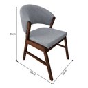 Ver imagem 6 de Kit 6 Cadeiras de Jantar Madeira Maciça Mel Premium Débora Linho Cinza