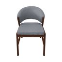 Ver imagem 3 de Kit 6 Cadeiras de Jantar Madeira Maciça Mel Premium Débora Linho Cinza