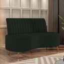 Ver imagem 5 de Sofá Chaise Living 2 Lugares 135cm para Sala Cayman K01 Veludo Verde