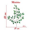 Ver imagem 3 de 12 Ramos Decoração Arranjo Ficus Artificial Planta Decorativa Plástico 14 Galhos Cada 55cm