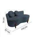 Ver mais imagens de Namoradeira Sofá Feijão Lounge Orgânica Bouclé Cinza