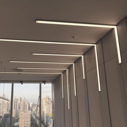 Perfil de Sobrepor Taschibra para Fita de Led Spire 35 Preto com 2 Metros - 2