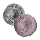 Ver imagem 1 de 2 Almofadas Redondas Rendy em Veludo Várias Cores Cor:rosa Quartzo e Cinza