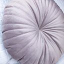 Ver imagem 2 de 2 Almofadas Redondas Rendy em Veludo Várias Cores Cor:rosa Quartzo e Cinza