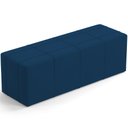 Ver imagem 1 de Puff Decorativo Living Sala de Estar 140 cm Roma W01 Suede Azul Marinho - Lyam Lyam Decor