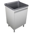 Ver imagem 1 de Tanque De Lavanderia 34 Litros Gabinete Com Sifão e Válvula Cor:Cinza