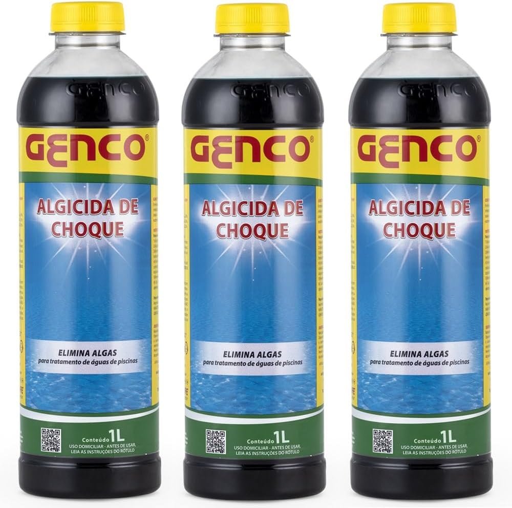 Kit 3 Algicida Choque 1l Genco