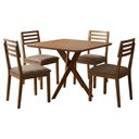 Ver imagem 1 de Mesa de Jantar Cacau com 4 Cadeiras Estofadas Juparana Linho Bege Ornar