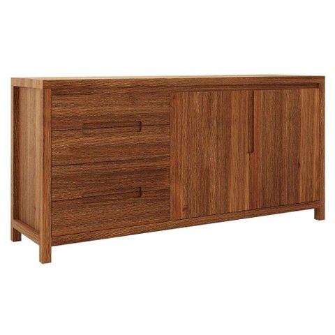 Buffet Balcao Madeira Macica Taeda 2 Portas 165 Cm 1553n Rustico Escuro Festra